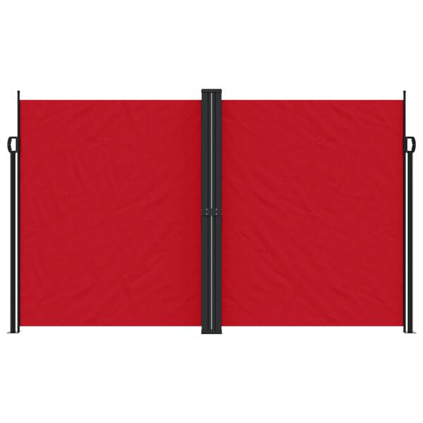 vidaXL Tenda da Sole Laterale Retrattile Rossa 200x600 cm