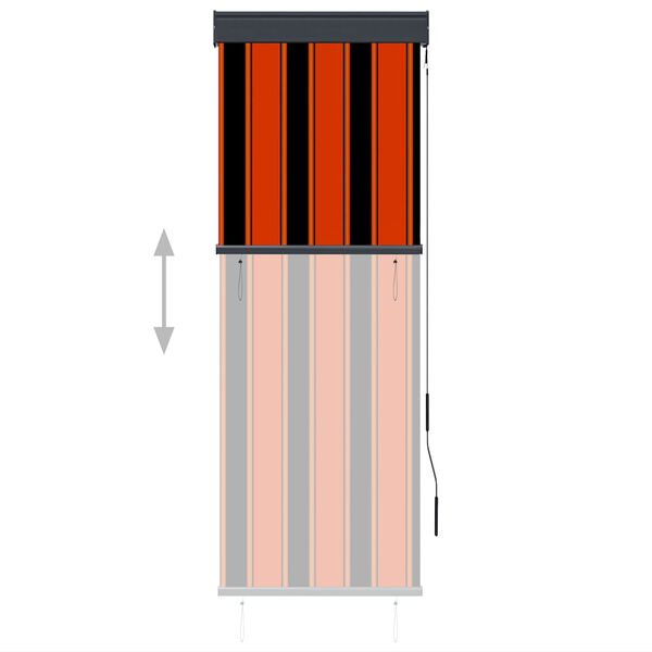 vidaXL Tenda a Rullo per Esterni 60x250 cm Arancione e Marrone