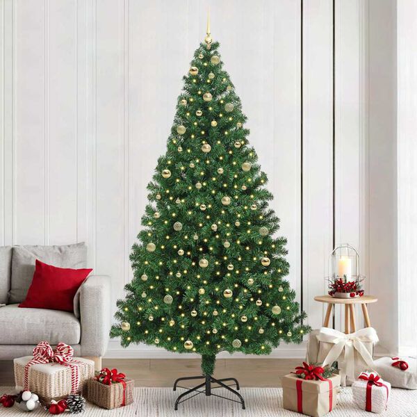 vidaXL Albero di Natale artificiale con 300 LED Verde 240 cm