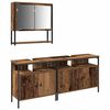 vidaXL Set di mobili per il bagno 3 pz Marrone 80 x 30 x 60 cm