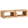 vidaXL Comodino 2 pcs Marrone 45 x 30 x 24 cm Legno di mango massello