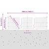 vidaXL Palo della recinzione Grigio 50 x 0,5 m (rete 36 mm)