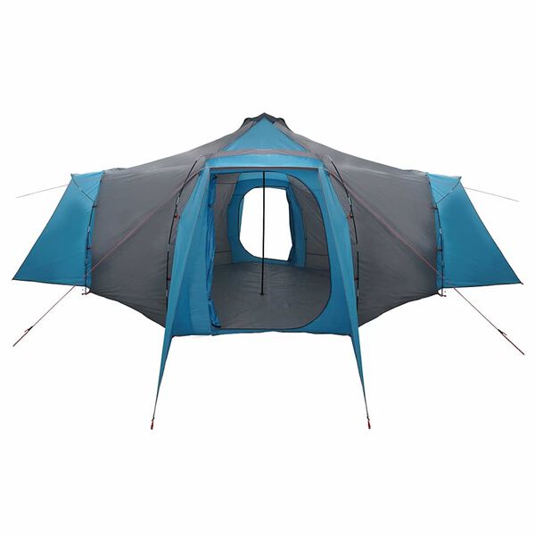 vidaXL Tenda Tipi con tetto Blu e Grigio 492 x 492 x 275 cm Tessuto