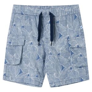 vidaXL Pantaloncini per Bambini con Coulisse Blu Scuro 104