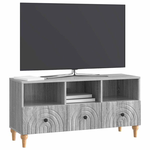 vidaXL Mobile TV Sonoma grigia 102 x 34,5 x 50 cm Legno ingegnerizzato