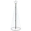 vidaXL Albero di Natale a Cono Bianco Caldo 108 LED 70x180 cm