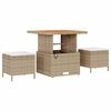 vidaXL Set Divano da Giardino con cuscino 9 pcs Beige Poly Rattan