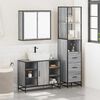 vidaXL Set Mobili da Bagno 3 pz Grigio Sonoma in Legno Multistrato