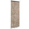 vidaXL Tenda Antimosche Beige e Marrone 90x200 cm in Ciniglia