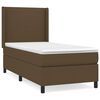 vidaXL Giroletto a Molle con Materasso Marrone Scuro 90x190cm Tessuto