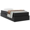 vidaXL Letto con contenitore e materasso 2 pz Nero Pelle