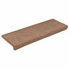 vidaXL Tappetini per scale 15 pz 65x21x4 cm Marrone Bordo rettangolare