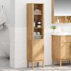 vidaXL Mobiletto bagno alto con porta Marrone cerato 35 x 30 x 160 cm