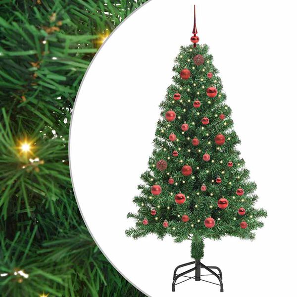 vidaXL Albero di Natale artificiale con 150 LED Verde 150 cm