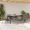 vidaXL Set da Pranzo per Giardino 7 pcs Grigio polyrattan