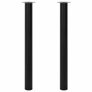vidaXL Gambe Telescopiche per Tavolo 2 pz Nere 710 mm-1100 mm