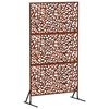 vidaXL Schermo per Privacy 100 x 50 x 180 cm Acciaio Corten Ruggine