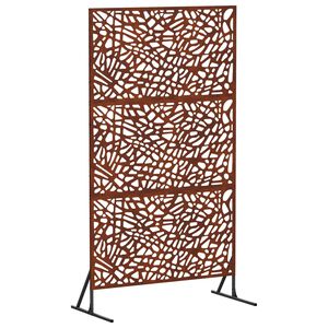 vidaXL Schermo per Privacy 100 x 50 x 180 cm Acciaio Corten Ruggine