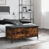 vidaXL Panca Portaoggetti Rovere Fumo 102x42x45 cm Legno Multistrato