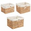 vidaXL Cesti per Stoccaggio 3 pcs Naturale 35 x 30 x 25 cm