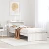 vidaXL Giroletto con Testiera senza Materasso Bianco 90x190 cm