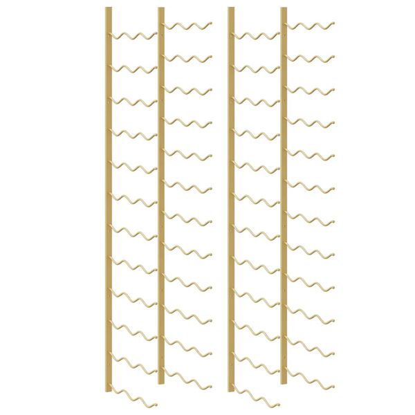 vidaXL Portavini da Parete per 36 Bottiglie 2 pz Oro in Ferro