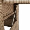 vidaXL Sedia Reclinabile da Giardino con Tavolino Beige Polyrattan