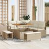 vidaXL Set Divano da Giardino con cuscino 8 pcs Beige e Crema