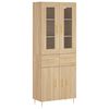 vidaXL Credenza Rovere Sonoma 69,5x34x180 cm in Legno Multistrato