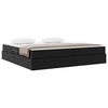 vidaXL Letto con contenitore e materasso 2 pcs Nero Pelle
