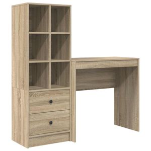 vidaXL Scrivania Rovere Sonoma 125,5 x 40 x 127 cm 2 pz