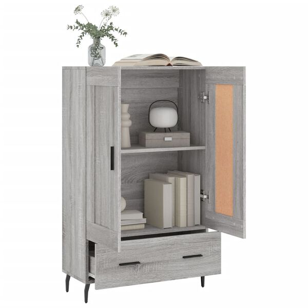vidaXL Credenza Grigio Sonoma 69,5x31x115 cm in Legno Multistrato