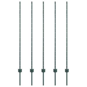 vidaXL Palo per recinzione interrato 5 pz Verde 180 cm