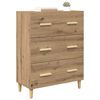 vidaXL Credenza Rovere artigianale 69,5 x 34 x 90 cm Legno multistrato