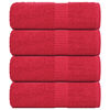 vidaXL Asciugamani FROGN 4 pz Rosso 30x30 cm 360 g/m&sup2;