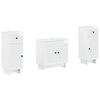 vidaXL Set di armadietti da bagno in 3 pezzi EDE Bianco Lucido