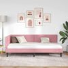 vidaXL Cornice del letto ad angolo Rosa 90 cm x 200 cm Velluto