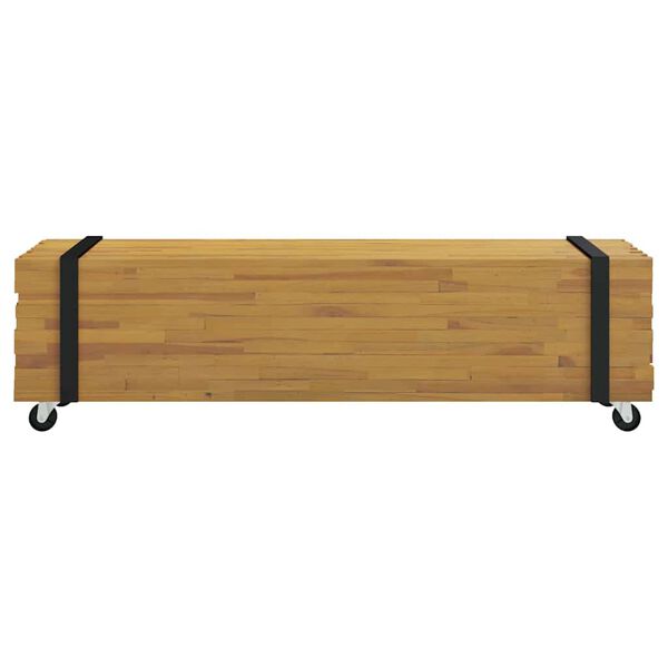 vidaXL Supporto TV Marrone 110 x 30 x 30 cm Legno di teak solido