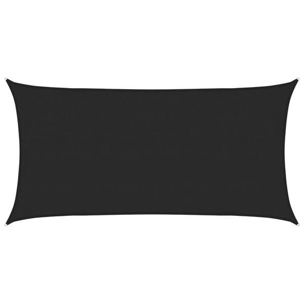 vidaXL Vela Parasole 160 g/m² Nera 4x7 m in HDPE