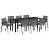 vidaXL Set da Pranzo per Giardino 9 pcs Grigio
