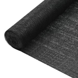 vidaXL Rete per Privacy Nera 1,2x10 m in HDPE 75 g/m&sup2;