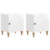 vidaXL Armadio da Notte 2 pz Bianco Lucido 43 x 34,5 x 50 cm