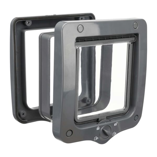 TRIXIE Gattaiola a 4 Modalità con 2 Tunnel Grigia