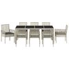 vidaXL Set da Pranzo per Giardino 9 pcs Grigio chiaro polyrattan
