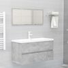 vidaXL Mobile Lavabo Grigio Cemento 90x38,5x45 cm in Legno Multistrato