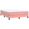 vidaXL Struttura Letto a Rete a Molle Rosa 140x190 cm in Velluto