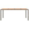 vidaXL Tavolo Giardino Piano Legno Grigio Polyrattan e Massello Acacia