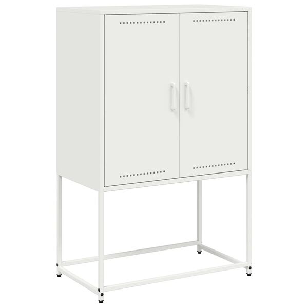 vidaXL Credenza Bianca 68,5x38,5x107 cm in Acciaio