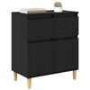 vidaXL Credenza Rovere Nero 60 x 35 x 70 cm Legno multistrato