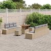 vidaXL Set Divano da Giardino con cuscino 10 pcs Beige polyrattan